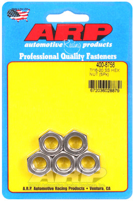 "7/16""-20 SS fine hex nut kit" (5pcs)