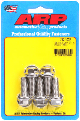 ARP M10 x 1.50 x 25 Hex SS Bolts (5/pkg)