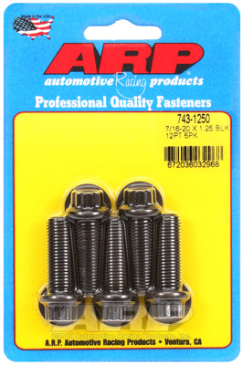ARP 7/16 Inch - 20 x 1.250 12pt Black Oxide Bolts (5/pkg)