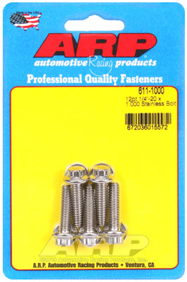 ARP 1/4in x 20 - 1in UHL 12pt SS Bolt Kit (5/pkg)