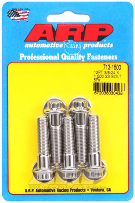 ARP 3/8in -24 x 1.500 12pt SS Bolts (5/pkg)