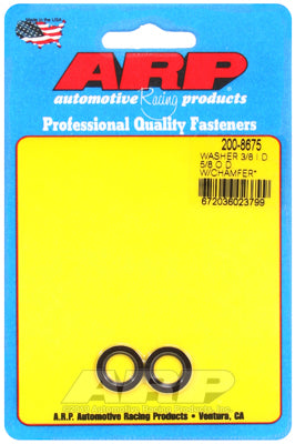 "3/8"ID 5/8"OD.062"TH machined chamfer black washers" (2pcs)