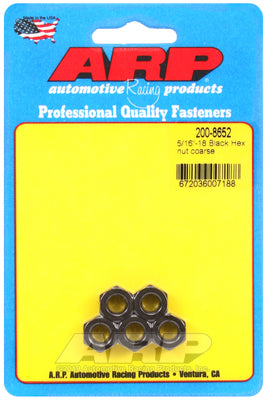 "5/16""-18 black coarse hex nut kit" (5pcs)