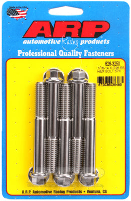 "7/16""-14 X 3.250 hex SS bolts" (5pcs)