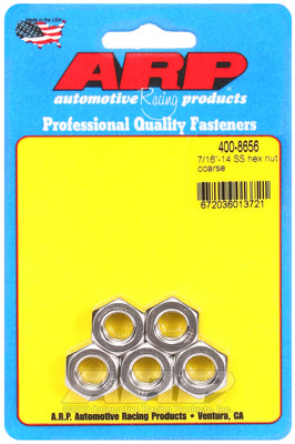 ARP 7/16-14 6PT Nut Kit SS - 5 PK
