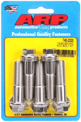 ARP 1/2-20 x 2.000 Hex SS Bolts (5/pkg)