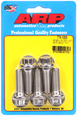 ARP M12 x 1.50 x 35 12pt SS Bolts - Pack of 5
