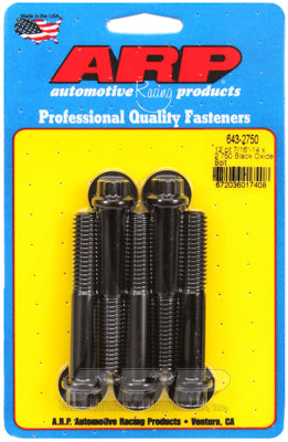 "7/16""-14 x 2.750 12pt black oxide bolts" (5pcs)