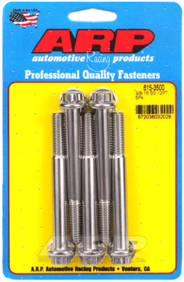 "3/8""-16 x 3.500 12pt 7/16 wrenching SS bolts" (5pcs)