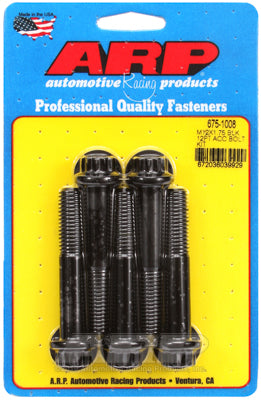 ARP M12 x 1.75 x 70 12pt Black Oxide Bolts