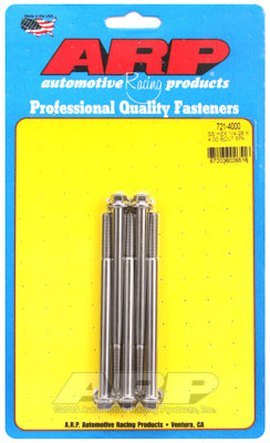 "1/4""-28 x 4.000 hex SS bolts" (5pcs)