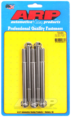 "3/8""-24 x 4.500 hex SS bolts" (5pcs)