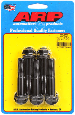 ARP M12 x 1.75 x 60 Hex Black Oxide Bolts (5/pkg)