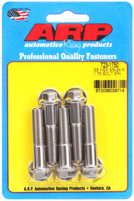 ARP 3/8-24 x 1.750 Hex Sainless Steel Bolts (Pack of 5)