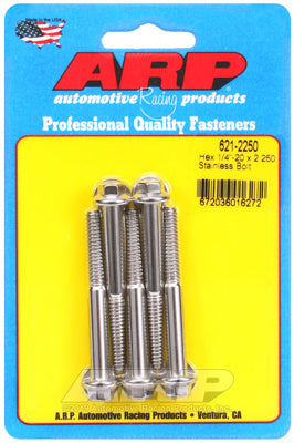 ARP 1/4-20 x 2.250 Hex SS Bolts (5/pkg)