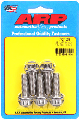 ARP M10 x 1.50 x 30 12pt SS Bolts (5/pkg)