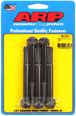 ARP 3/8in - 16 x 3.500 hex 7/16 Wrenching Black Oxide Bolts (5/pkg)
