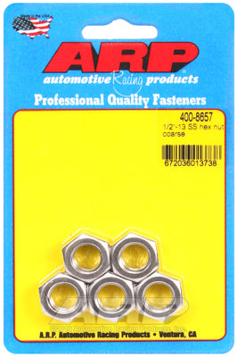 ARP 1/2-13 6PT Nut Kit SS - 5 PK