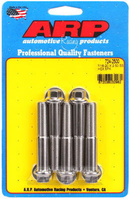 "7/16""-20 x 2.500 hex SS bolts" (5pcs)