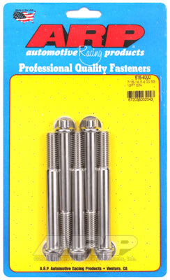 "7/16""-14 X 4.000 12pt SS bolts" (5pcs)