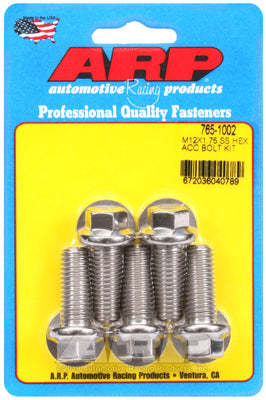 ARP M12 x 1.75 x 30 Hex Black SS Bolts (5/pkg)
