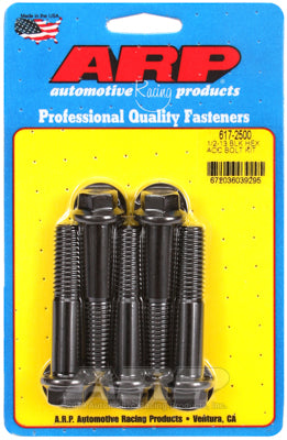 ARP 1/2in -13x2.500 Hex Black Oxide Bolts (5/pkg)