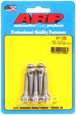 ARP 1/4in x 20 - 1.25in UHL 12pt SS Bolt (5/pkg)
