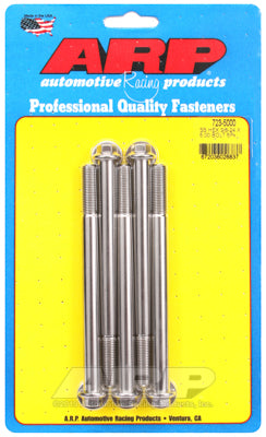 "3/8""-24 x 5.000 hex SS bolts" (5pcs)