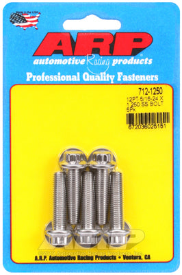ARP 5/16in-24 x 1.250 12pt SS Bolts (5/pkg)