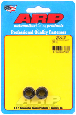 3/8-16 black hex nut kit (2pcs)