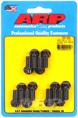 SB Chevy 3/8 x .750" drilled 12pt header bolt kit