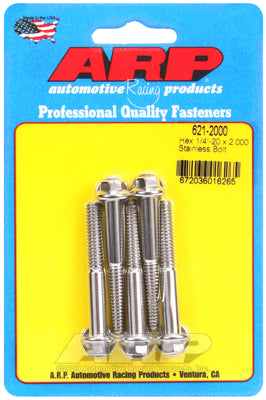 ARP 1/4-20 x 2in SS Hex Bolt Kit (Pack of 5)