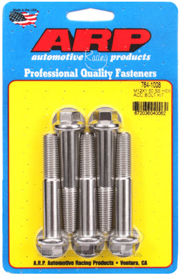 ARP M12 x 1.50 x 70 SS Hex Bolts (5/pkg)