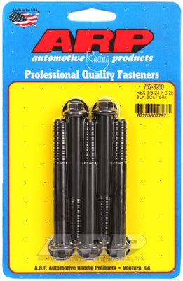 "3/8""-24 x 3.250 hex black oxide bolts" (5pcs)