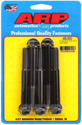 "7/16""-14 X 3.500 hex 1/2 wrenching black oxide bolts" 5pcs