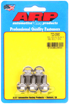 "5/16""-24 x .560 hex SS bolts" (5pcs)