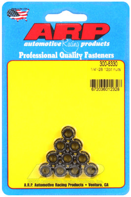 ARP 1/4in -28 12pt Nut Kit (Pack of 10)