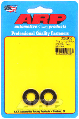 ARP 7/16in ID x 13/16in OD Chamfer Black Washers (2 pack)