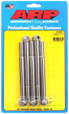 "7/16""-20 x 5.000 hex SS bolts" (5pcs)