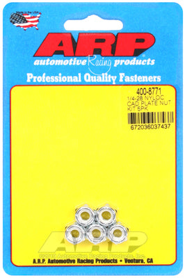 "1/4""-28 nyloc cad plate nut kit" (5pcs)