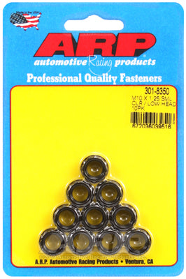 ARP M10x1.25 Sml Clr/Low Head 12PT Nut Kit 8740 Chrome Moly Black - 10 PK