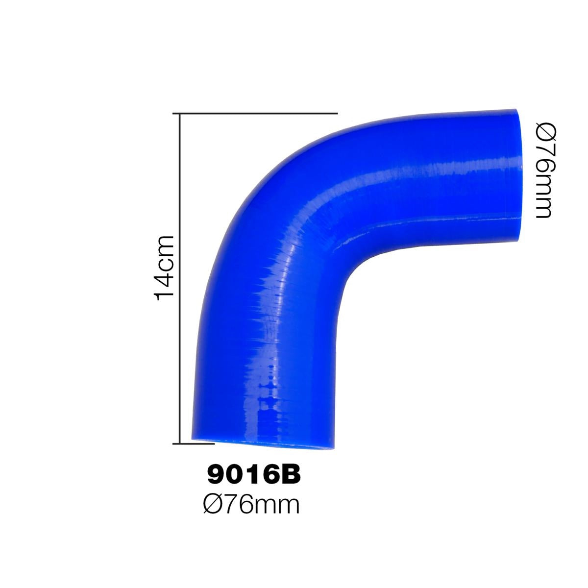 Manicotto curva 90° silicone blu rinforzato MANITOR