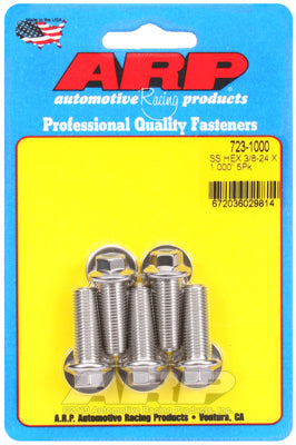 ARP 3/8in -24 x 1.000 SS Hex Bolts (5/pkg)