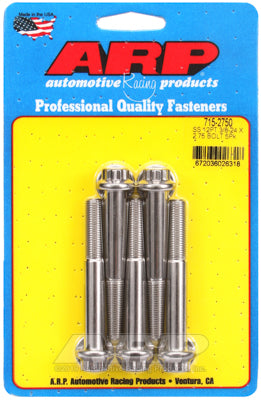 "3/8""-24 x 2.750 12pt 7/16 wrenching SS bolts" (5pcs)