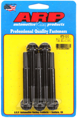 ARP M10 x 1.25 x 80 12pt Black Oxide Bolts (5/pkg)