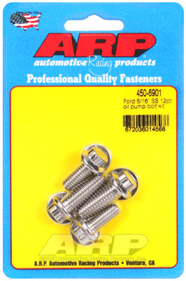 Ford 5/16"" SS 12pt oil pump bolt kit"