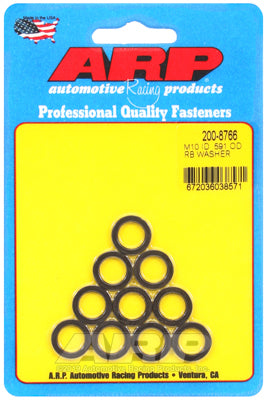 M10 ID .591 OD/.078 Thick- black washers(10 pcs)