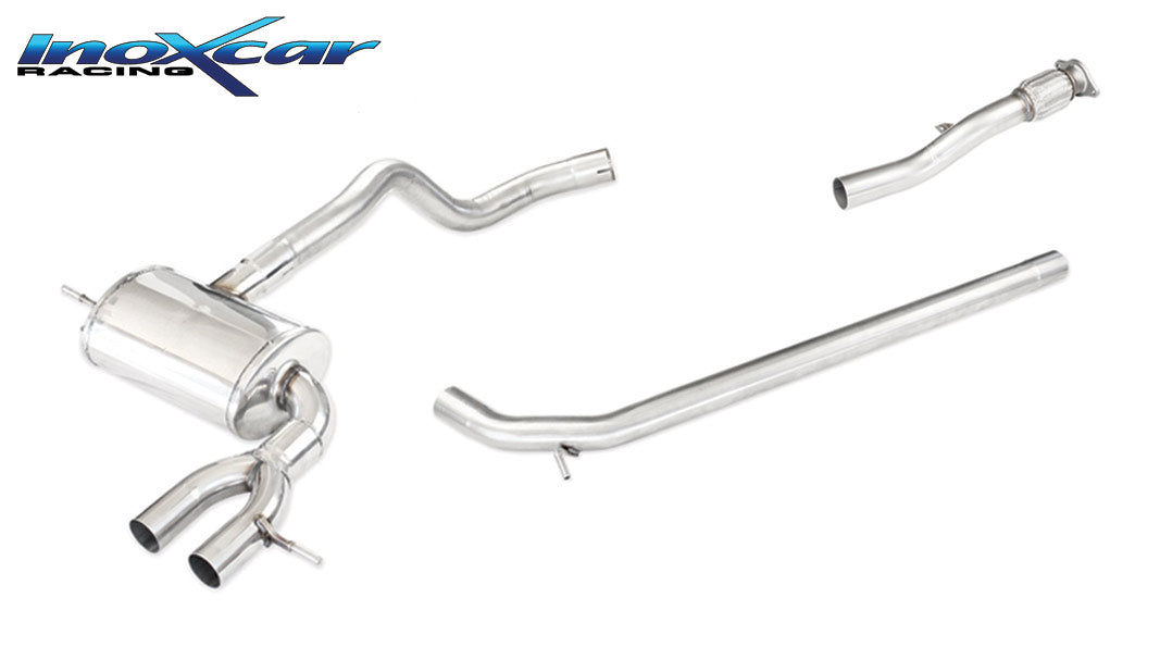 Tubo intermedio + Tubo centrale diretto + Scarico finale con silenziatore 2XCEN (diam. 76) RENAULT MEGANE IV RS 1.8T (280cv) 2018-- Ø 76 - Autobox