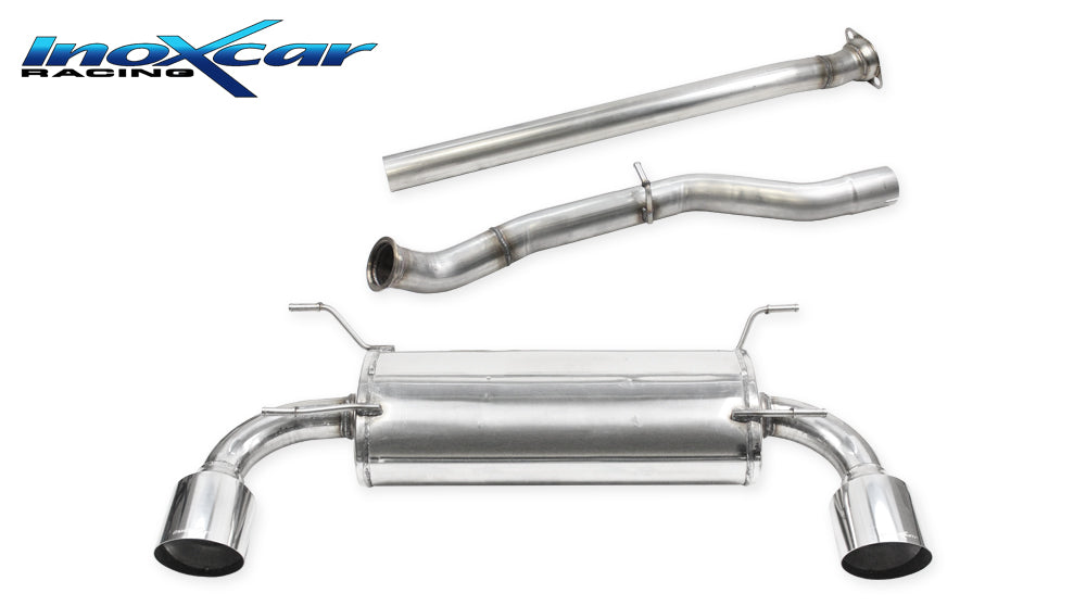 Tubo centrale diretto + Scarico finale con silenziatore 1X114 RACING destro e sinistro (Ø63,5) TOYOTA GR 86 2.4i (234cv) (con GPF) 2021-- - Autobox