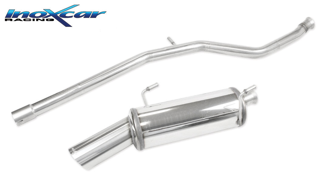 Tubo centrale diretto+Scarico finale con silenziatore 1X100 RACING diam. 55 PEUGEOT 206 2.0 16V GTI (136CV) 1999-2004 - Autobox